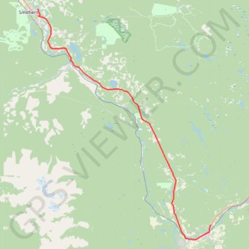 Trace GPS Smithers - Houston, itinéraire, parcours