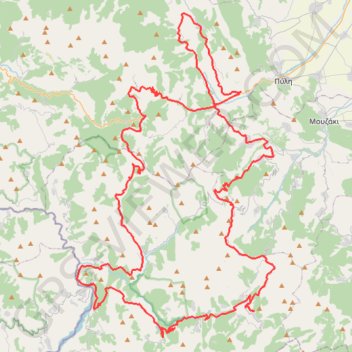 Trace GPS ELATI-ANTHIRO-MONH SPHLIAS-DRAKOTRYPA-ELATI, itinéraire, parcours