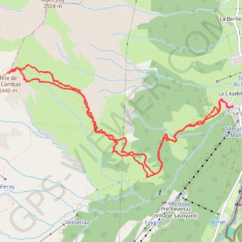 Trace GPS Tête de La Combaz, itinéraire, parcours