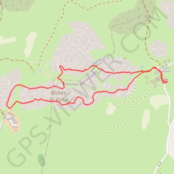 Trace GPS Chaos de Nîmes-le-Vieux - L'Hom, itinéraire, parcours