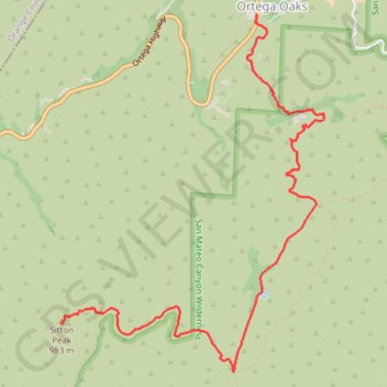 Trace GPS Sitton Peak, itinéraire, parcours