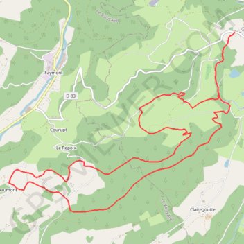 Trace GPS Les Sources du Rey - Girmont-Val-d'Ajol, itinéraire, parcours