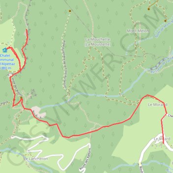 Trace GPS Col de l'Alpettaz - Fort de la Batterie de Marthod, itinéraire, parcours