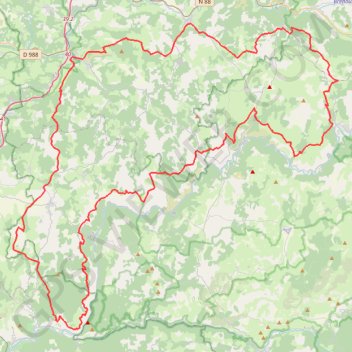 Trace GPS Tour du Causse Sauveterre (Lozère-Aveyron), itinéraire, parcours