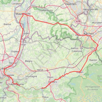 Trace GPS Pepinster to Trooz, itinéraire, parcours