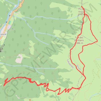 Trace GPS VISCOS (Depuis Cauterets-Reine Hortense, itinéraire, parcours