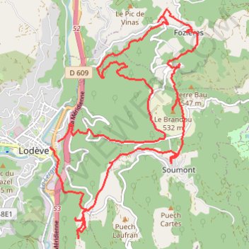 Trace GPS Le Brandou & les Puechs du Lodévois, itinéraire, parcours