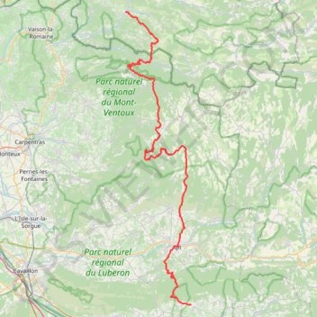 Trace GPS Buis-les-Baronnies - Cucuron, itinéraire, parcours