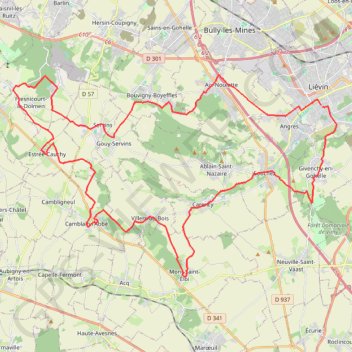 Trace GPS Nocturne de Liévin, itinéraire, parcours