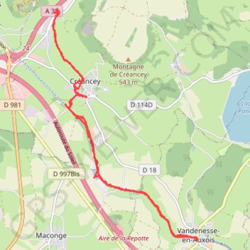 Trace GPS Canal de Bourgogne, itinéraire, parcours