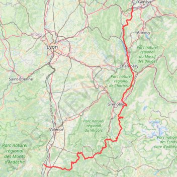 Trace GPS Sur les pas des huguenots - De Montélimar à Chancy, itinéraire, parcours