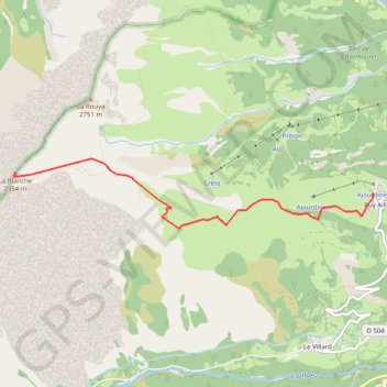 Trace GPS La Blanche, itinéraire, parcours