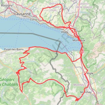 Trace GPS Petite balade franco-suisse (Track), itinéraire, parcours