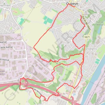 Trace GPS Marche à Housse, itinéraire, parcours