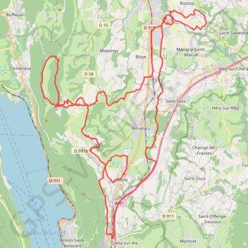 Trace GPS Parcours Gravel 69 km - La Biolle-17119015, itinéraire, parcours