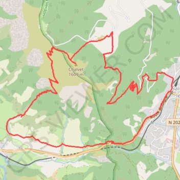 Trace GPS Le Chalvet / Moriez / Col des Robines, depuis Saint André les Alpes, itinéraire, parcours
