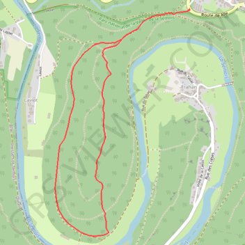 Trace GPS Rochehaut 28 Promenade de Laviot - 4.6 km, itinéraire, parcours