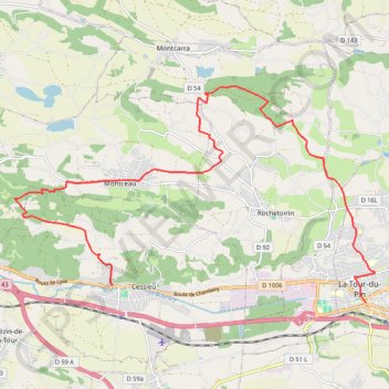Trace GPS Bois de Cessieu, itinéraire, parcours