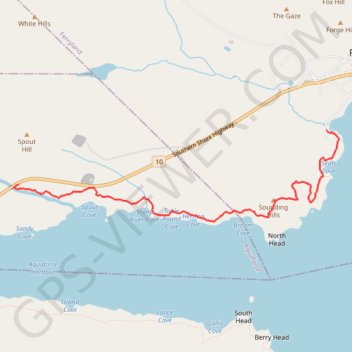 Trace GPS East Coast Trail - Sounding Hills Path, itinéraire, parcours