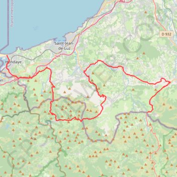 Trace GPS De Dancharia à Hendaye, itinéraire, parcours
