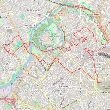 Trace GPS Lille Lumières, itinéraire, parcours