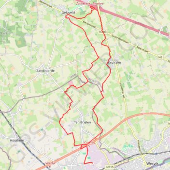 Trace GPS VTT B - Belgique, itinéraire, parcours