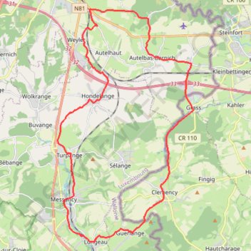 Trace GPS Florancy 31 kms, itinéraire, parcours