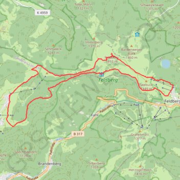 Trace GPS Todtnauberg (Rütte), Feldberg, Todtnauberg, itinéraire, parcours