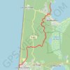Trace GPS Compostelle - Voie du littoral - Bombannes - Lacanau Océan, itinéraire, parcours