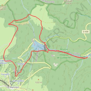 Trace GPS Lac de la Lauch et Cascades, itinéraire, parcours