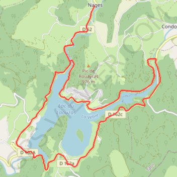 Trace GPS Autour du lac du laouzas, itinéraire, parcours