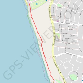 Trace GPS Burns Beach, itinéraire, parcours