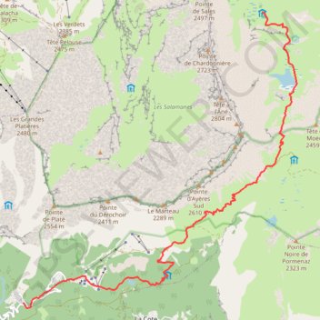 Trace GPS Tour de la chaine des fiz - jour 3, itinéraire, parcours