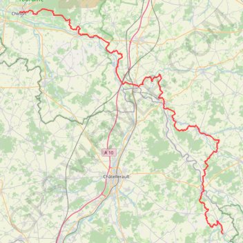 Trace GPS GR48 De Angles-sur-l'Anglin (Vienne) à Chinon (Indre-et-Loire), itinéraire, parcours