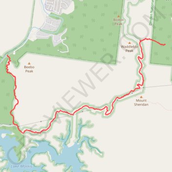 Trace GPS Waddlebla - Crystal Cascades, itinéraire, parcours