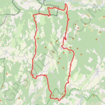Trace GPS GRP Petit tour de la Montagne de Lure, itinéraire, parcours