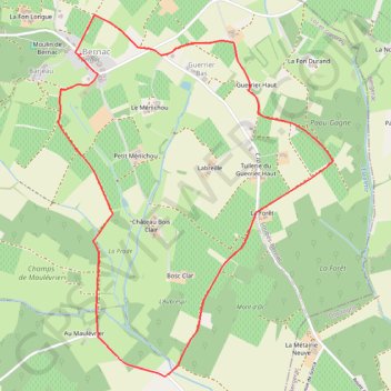 Trace GPS Bernac, à une encablure de la Dordogne - Pays du Dropt, itinéraire, parcours