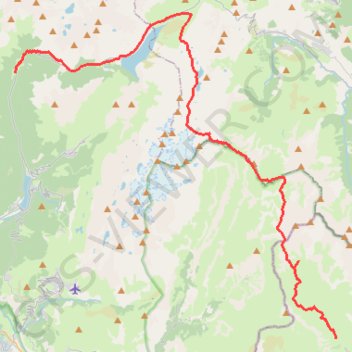 Trace GPS Traversée de l'Oisans en Snowkite, itinéraire, parcours