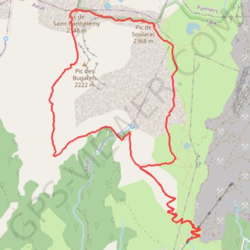 Trace GPS Pics de Soularac et Saint Barthélemy, itinéraire, parcours