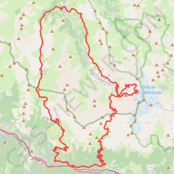Trace GPS La Val-Thorens Mountain Bike, itinéraire, parcours