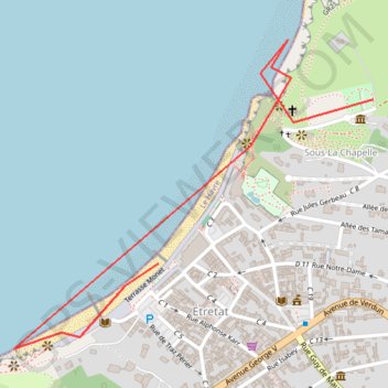 Trace GPS Walk among the cliffs of Etretat, itinéraire, parcours