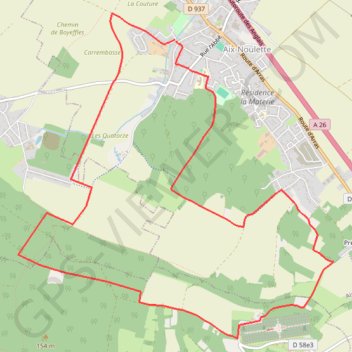 Trace GPS Circuit de la Motte - Aix Noulette, itinéraire, parcours