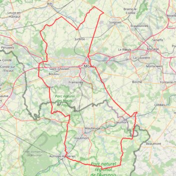 Trace GPS Boucle Horrues à Solre-le-Château (167 Kms), itinéraire, parcours