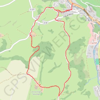 Trace GPS Tille de Bracon - Grange Sauvaget, itinéraire, parcours