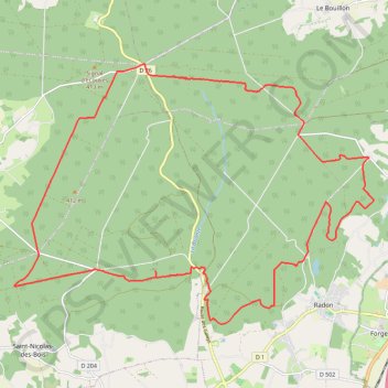 Trace GPS Au fil des chemins d'Ecouves - De la Forêt, itinéraire, parcours