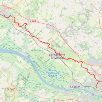 Trace GPS Savenay - Saint-Herblain, itinéraire, parcours