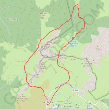 Trace GPS Samoëns, Follys, Plan des Rasses et Chavan au de Sommand, itinéraire, parcours