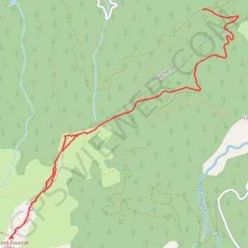 Trace GPS Mont Fourcat par Frémis, itinéraire, parcours