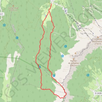 Trace GPS Rocher du Playnet par le Purgatoire, itinéraire, parcours